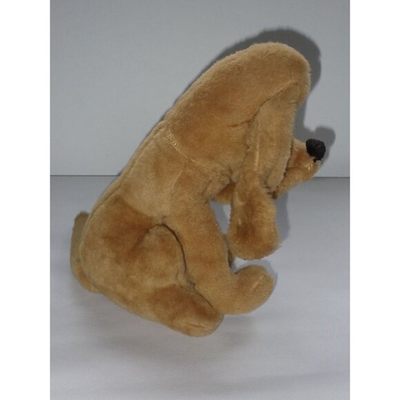 Vintage Rushton Plush Dog 13" Blood Hound Mutt Brown Stuffed Animal - Picture 4 of 6
